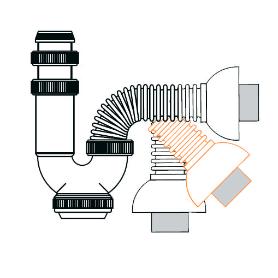 TECNO SIFON EXT.ORI.LAV.BIDE S-V 1-1-2 (T33F) 50062