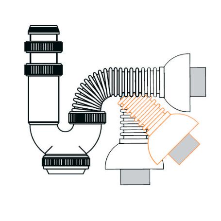 TECNO SIFON EXT.ORI.LAV.BIDE S-V 1-1-2 (T33F) 50062