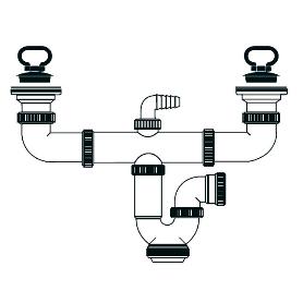 TECNO SIFON .EXT.DOBL.FREG.C-V 1-1-2 (T46) 85MM 50211