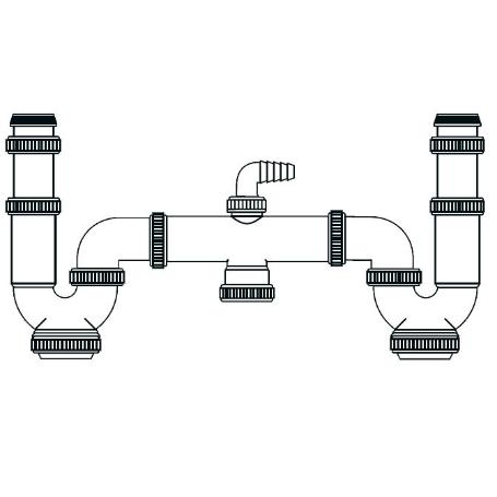 TECNO SIFON EXT.DOBLE FREG. S-V 1-1-2 (T50) 50225