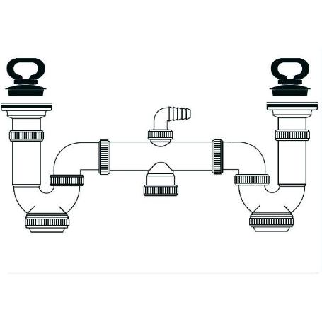 TECNO SIFON EXT.DOBL.FREG.C-V 1-1-2 (T49) 85MM  50221