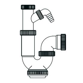 TECNO SIFON SENC.CON T-LAV.  S-V 1-1-2 (T-31T) 50060