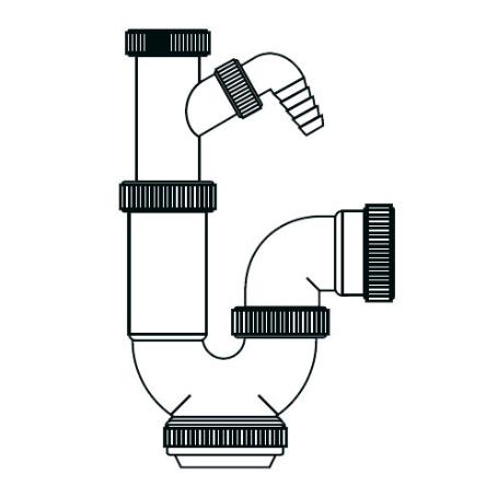 TECNO SIFON SENC.CON T-LAV.  S-V 1-1-2 (T-31T) 50060