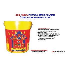 SIFER PINTURA IMPERMEAB ANTIGOTERA ROJO GRANA SAT 4 LT.