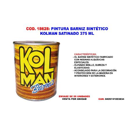 PINTURA BARNIZ KOLMAN SATINADO 375 ML.