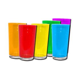BAJA CRISTAL ECO  VASO REFRESCO 25 CL COLORES SET 6 VASOS M25071