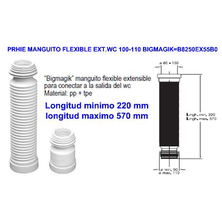 PRHIE MANGUITO FLEXIBLE EXTENSIBLE  WC 100-110 BIGMAGIK 31001
