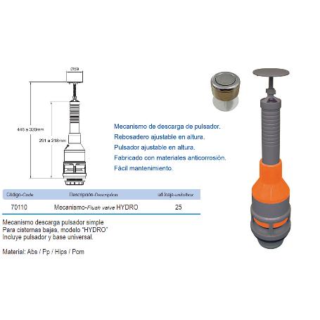 BAJA PRHIE DESCARGADOR CISTERNA BAJA HYDRO BASE ROCA 70110