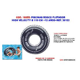 PISCINAS ROSCO FLOTADOR HIGH VELOCITY 119 CM +12 AÑOS 36102