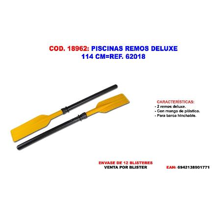 PISCINAS REMOS DE PLÁSTICO DELUXE 124 CM 62015