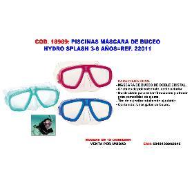 PISCINAS MASCARA DE BUCEO HYDRO SPLASH 3-6 AÑOS 22011