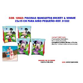 PISCINAS MANGUITOS MICKEY & MINNIE 23X15 CM NIÑO PEQUEÑO 91002