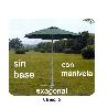 BAMBU SOMBRILLA VERDE HEXAGONAL 3 M+MANIVELA Ø 38 MM UB02D