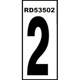 NORMALUZ NUMERO ADHESIVO  2   4.6X14 PVC GLASSPACK 0,4 RD53502