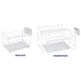BAJA ESCURREPLATOS DE.PLASTIFICAD.BLANCO 40.5X26.5X10.2-89030