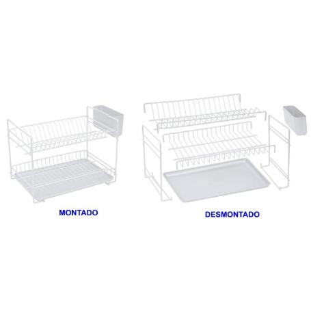 BAJA ESCURREPLATOS DE.PLASTIFICAD.BLANCO 40.5X26.5X10.2-89030