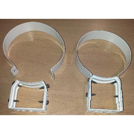 NEGARRA LACADO BLANCO ABRAZADERA PARED REGULABLE 80-125MM 194002