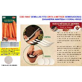 SEMILLAS FITO CINTA 5 MT.SEMBRAR ZANAHORIA NANTESA 5 CORAL 09322