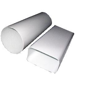 PVC BLANCO TUBO 1,5 MT RECTANGUL 110X55 MM SALIDA HUMOS REF 0501