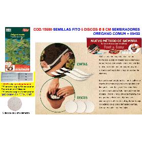 SEMILLAS FITO 5 DISCOS DE 8 CM SEMBRAR OREGANO COMUN 09422
