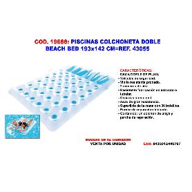 PISCINAS COLCHONETA DOBLE BEACH BED 193X142 CM 43055