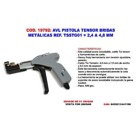 AVL PISTOLA ALICATE TENSOR BRIDA METALICA 4.5 A 7.9 MM TSSTG01