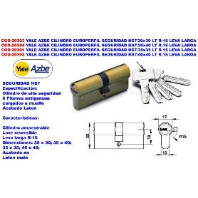 YALE AZBE CILINDRO EUROPERFIL SEGURIDAD HS7-35X35 LT R15