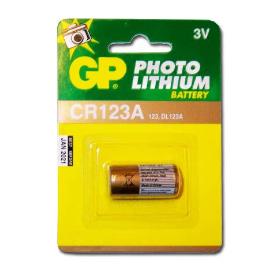 GP PILAS LITIO 1 PILAS FOTOS (CR123A-B1 GP)3,0V G077 17MMØX3.5CM