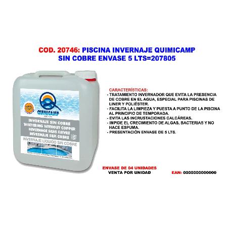 QUIMICAMP INVERNAJE SIN COBRE ENVASE 5 LTS 207805