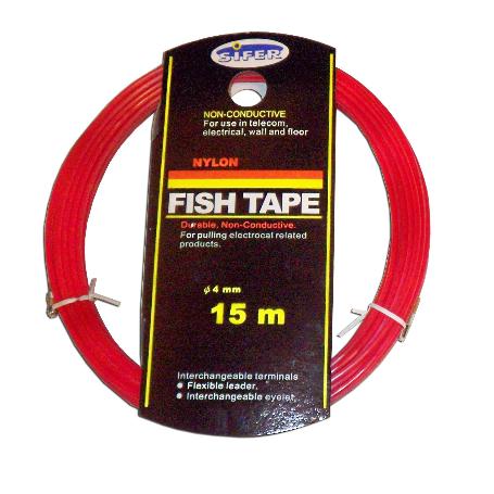 SIFER GUIA PASACABLES NYLON ELECTRICIDAD Ø 4 MM X 15 MT 2315NL