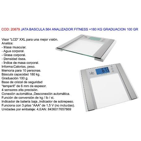 JATA BASCULA 564 ANALIZADOR FITNESS  180 KG GRADUACION 100 GR