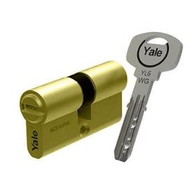 CILINDRO YL6 YALE PERFIL EURO DOBLE DE 30X40, LEVA R15, ESTRÍA WG, ACABADO LATÓN. 5 LLAVES.