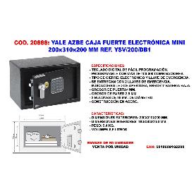 YALE CAJA FUERTE ELECTRONICA MINI 200X310X200 MM REF.YEC-200-DB2