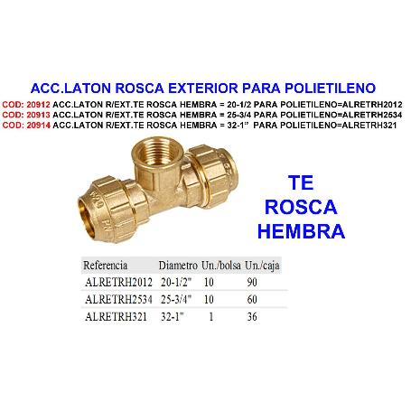 ACC.LATON R-EXT.TE ROSCA HEMBRA 20-1-2 PARA POLIETIL ALRETRH2012