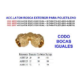 ACC.LATON R-EXT.CODO IGUAL 20 PARA POLIETILENO ALREC20