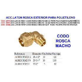 ACC.LATON R-EXT.CODO ROSCA MACHO 25-3-4 PARA POLIETI ALRECRM2534