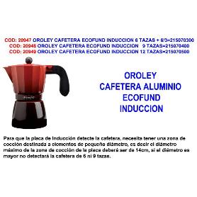 BAJA OROLEY CAFETERA ECOFUND INDUCCION   6 TAZAS+6-3 215070300