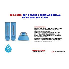 DAFI FINSTOCK  2 FILTRO + BOQUILLA BOTELLA SPORT AZUL  301001