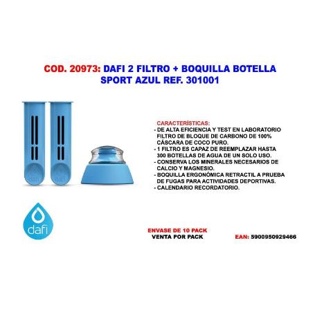 DAFI FINSTOCK  2 FILTRO + BOQUILLA BOTELLA SPORT AZUL  301001