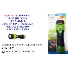 EMOS GP LINTERNA GOMA P3865 LED 5X5 MM USA 2 D 1,5 64X192MM E033
