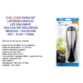 EMOS FINSTOCK GP LINTERNA PLASTIC.P3869 LED 28X5MM USA 3 AA E104