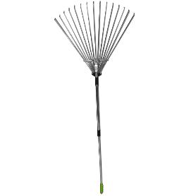 SIFER JARDIN ESCOBA REGULABLE 15 PUAS M-TELESCOPICO ACERO R4CHL