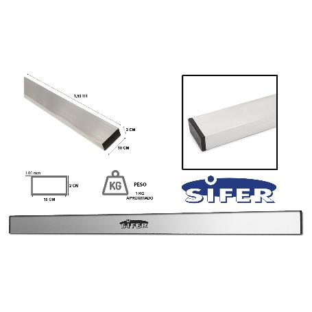SIFER REGLA ALUMINIO PLANA 10X2-1,50 MTS JYC2000A-1