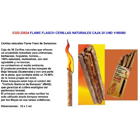 SWISSINNO FLAME FINSTOCK FLASCH CERILLAS CAJA 30 UND 1 105 139