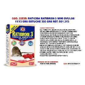 RATICIDA RATIBROM-3 PASTA FRESCA OVULOS 11-13 GR 300 GR D01.313