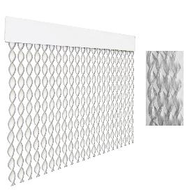 CORTINA PUERTA CORDON ESPIRAL TAMBRE 90 X 210 BLANCO-TRAN 20206D