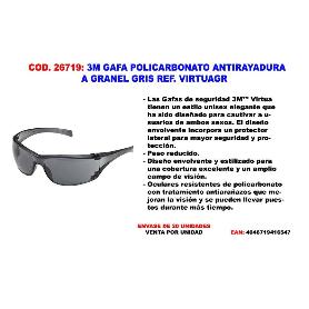 3M GAFA POLICARBONATO ANTIRAYADURA GRIS VIRTUAGR  OSCURA