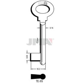 LLAVES JMA TIPO GORJA LATON MOD TE-3G (CAJA 10 UNIDADES)