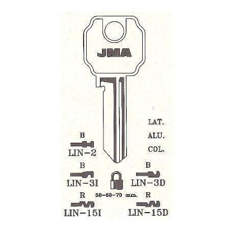 LLAVES JMA TIPO A MOD LIN- 3D (CAJA 50 UNIDADES)