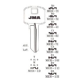 LLAVES JMA TIPO B MOD MER-1D (CAJA 50 UNIDADES)